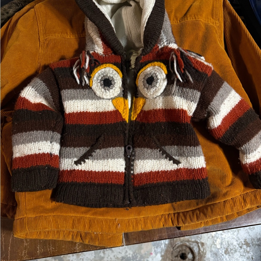 Striped Owl Design Kids Jacket